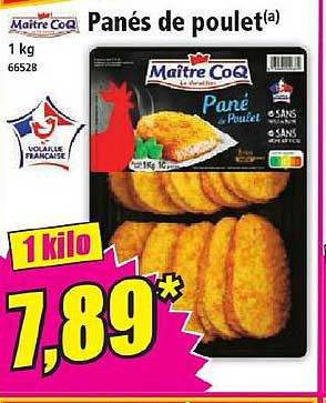 panés de poulet maître coq