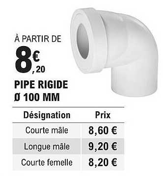 pipe rigide ø 100 mm