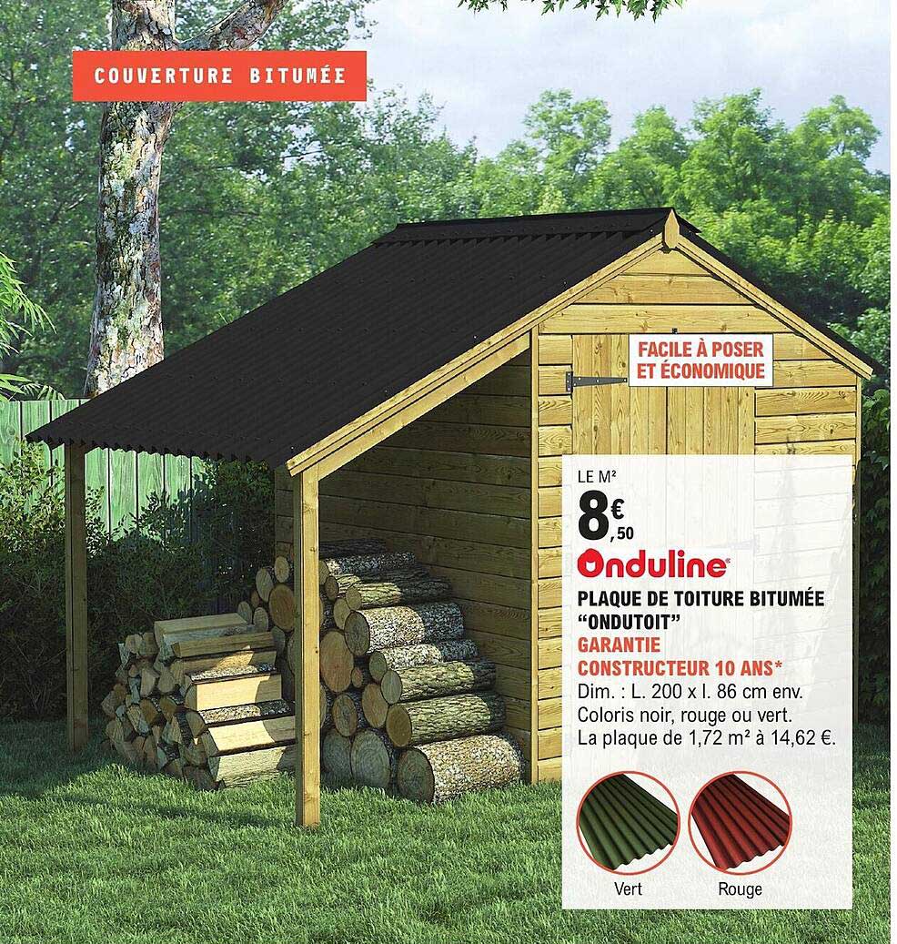 Plaque De Toiture Bitumée "ondutoit" Onduline