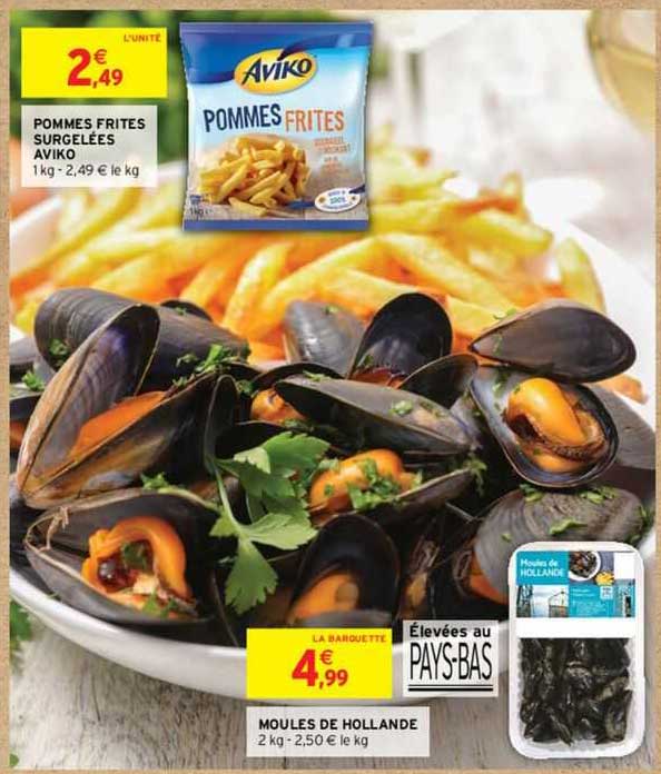 Pommes Frites Surgelées Aviko, Moules De Hollande