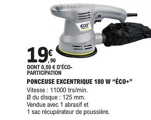 ponceuse excentrique 180 w "éco+"