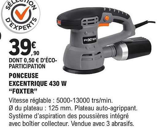 ponceuse excentrique 430 w "foxter"