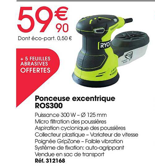 ponceuse excentrique ros300 ryobi