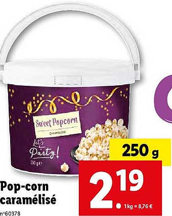 pop-corn caramélisé