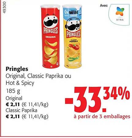 Pringles Original, Classic Paprika Ou Hot & Spicy