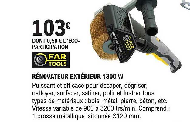 rénovateur extérieur 1300 w far tools