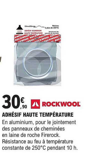 rockwool adhésif haute température