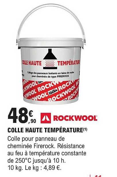rockwool colle haute température
