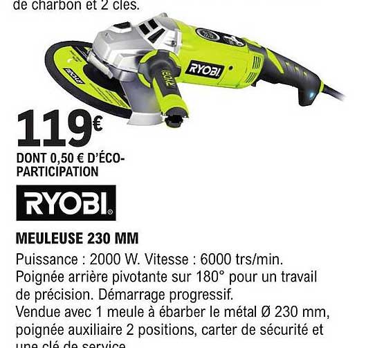 Ryobi Meuleuse 230 Mm