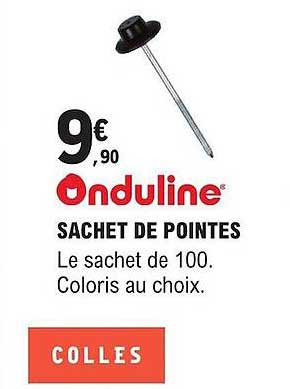sachet de pointes onduline