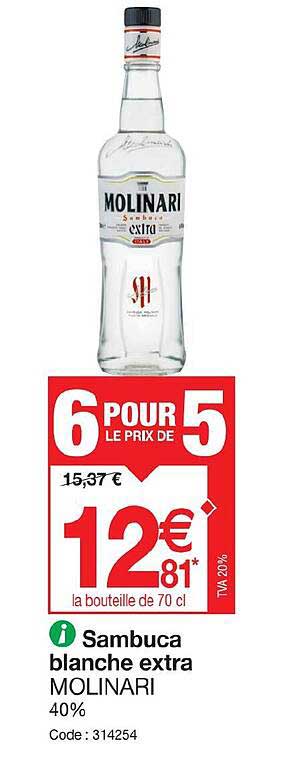sambuca blanche extra molinari