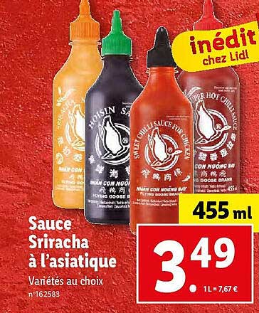 sauce sriracha à l'asiatique