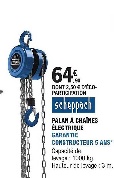 scheppach palan à chaînes électrique