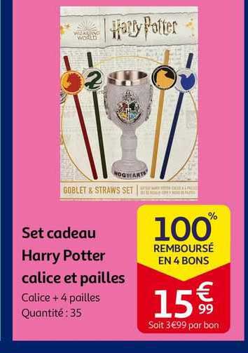 set cadeau harry potter calice et pailles