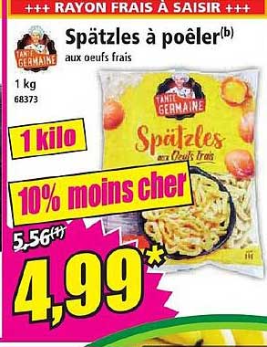 spätzles à poêler aux œufs frais tante germaine