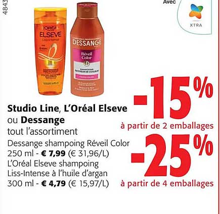 studio line, l'oréal elsève ou dessange
