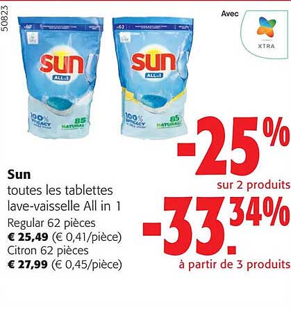 sun les tablettes lave-vaisselle all in 1