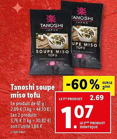 tanoshi soupe miso tofu