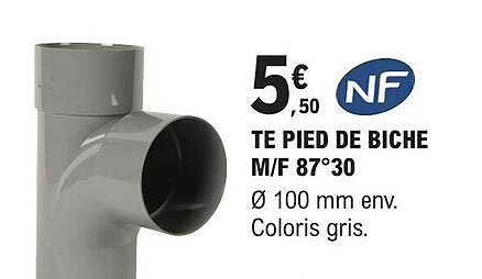 té pied de biche m/f 87° 30