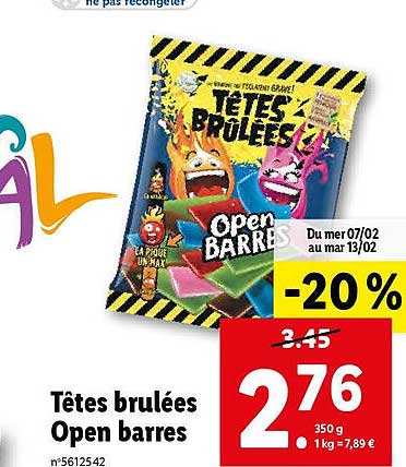 têtes brûlées open barres