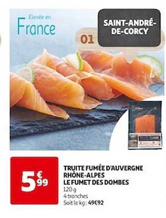 truite fumée d'auvergne rhône-alpes le fumet des dombes