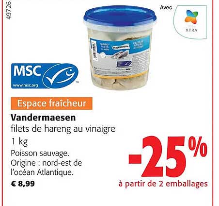Vandermaesen Filets De Hareng Au Vinaigre