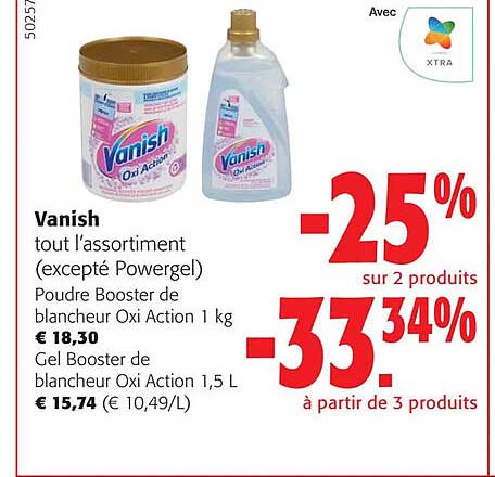 vanish l'assortiment