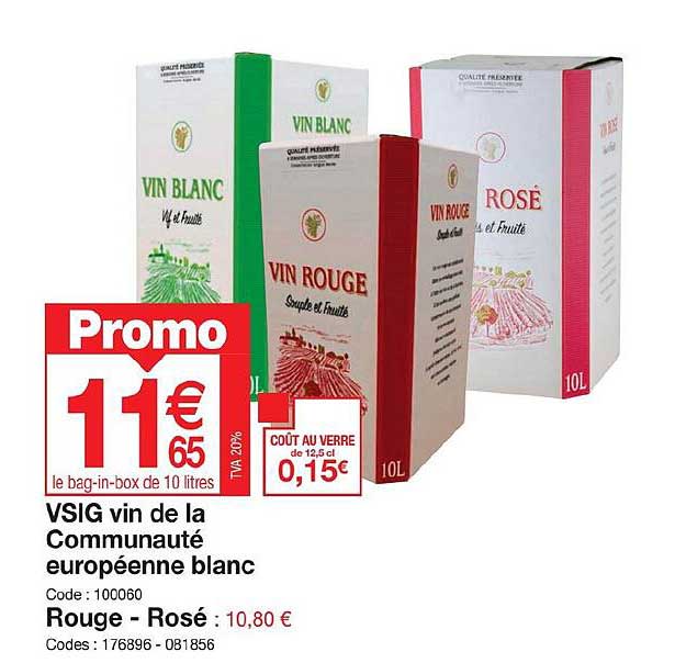 vsig vin de la communauté européenne blanc