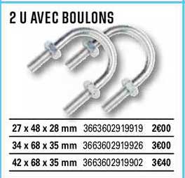 2 u avec boulons