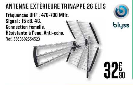 antenne extérieure trinappe 26 elts blyss