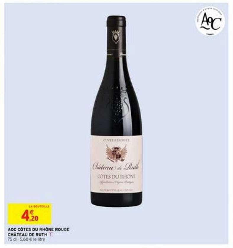 aoc côtes du rhône rouge château de ruth