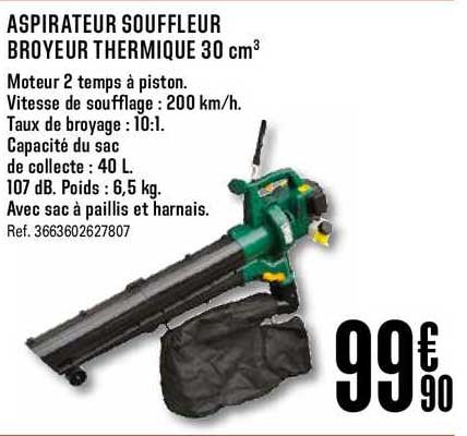 aspirateur souffleur broyeur thermique 30 cm3