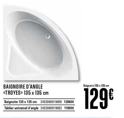 Baignoire D'angle Troyes 135 X 135 Cm