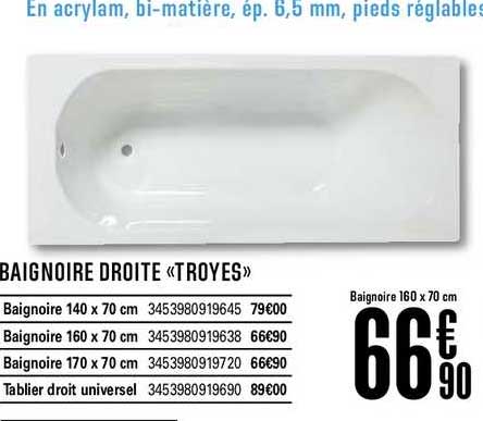 Baignoire Droite Troyes