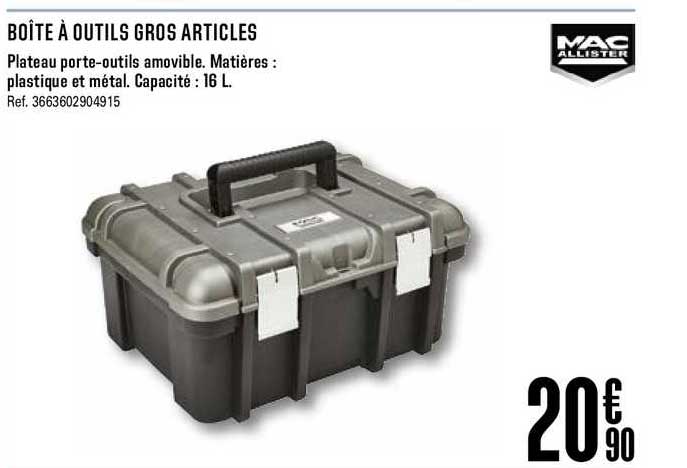 Boîte à Outils Gros Articles Mac Allister