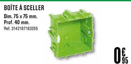 boîte à sceller 75 x 75 mm 40mm