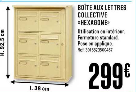Boîte Aux Lettres Collective Hexagone