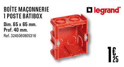 boîte maçonnerie 1 poste batibox legrand