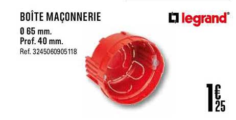 Boîte Maçonnerie 65 Mm 40 Mm Legrand