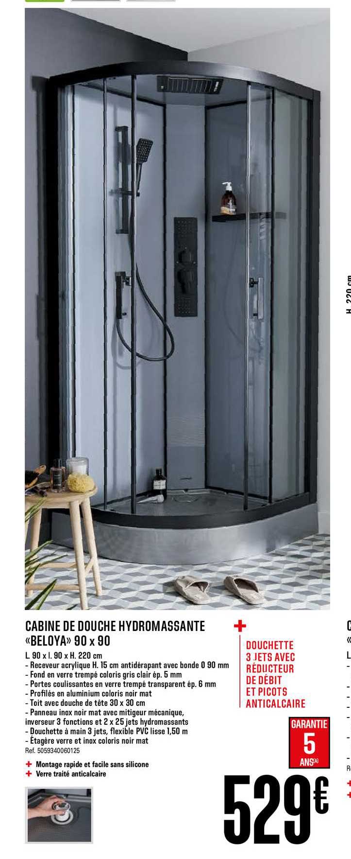 Cabine De Douche Hydromassante Beloya 90 X 90