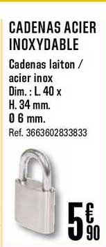 cadenas acier inoxydable cadenas laiton acier inox