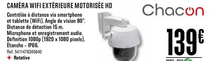 Caméra Wifi Extérieure Motorisée Hd Chacon