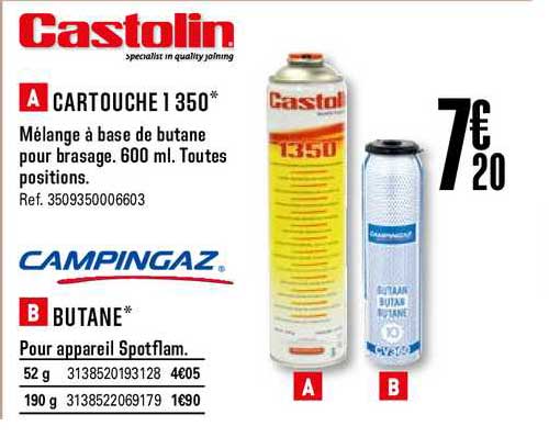 cartouche 1350 castolin butane campingaz