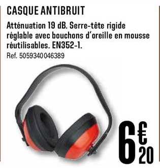 Casque Antibruit Atténuation 19 Db
