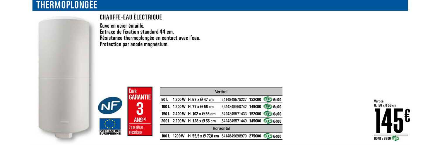 chauffe eau électrique