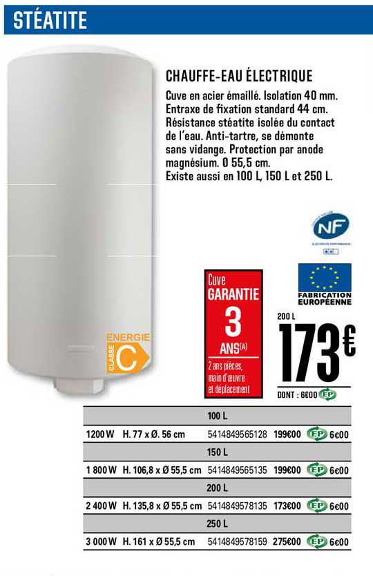 chauffe eau électrique