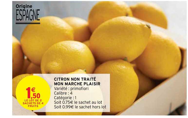 citron non traité mon marché plaisir