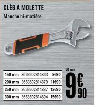 clés à molette manche bi matière