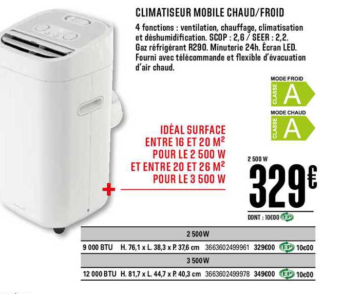 Climatiseur Mobile Chaud Froid