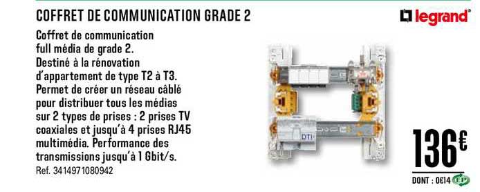 coffret de communication grade 2 legrand